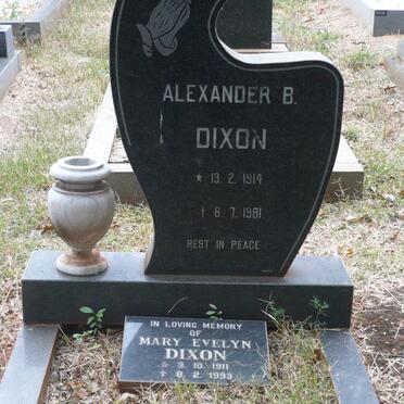 DIXON Alexander B. 1914-1981 &amp; Mary Eveline 1911-1993