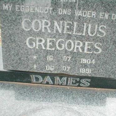 DAMES Cornelius Gregores 1904-1991