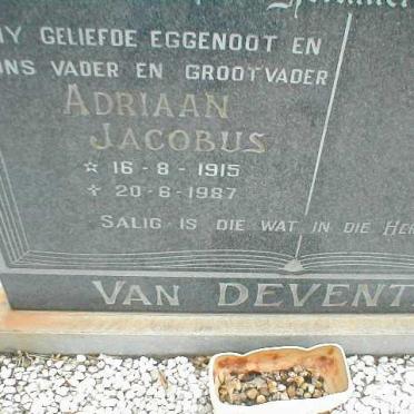DEVENTER Adriaan Jacobus, van 1915-1987