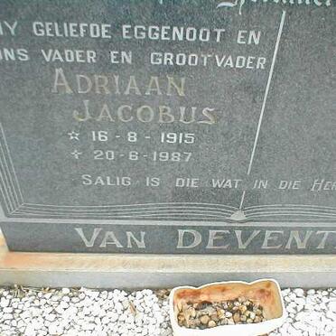 DEVENTER Adriaan Jacobus, van 1915-1987