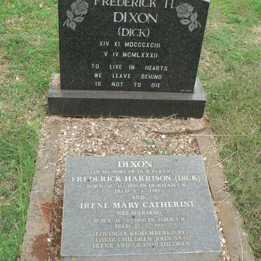 DIXON Frederick Harrison 1893-1982 &amp; Irene Mary Catherine HARDING 1896-1996