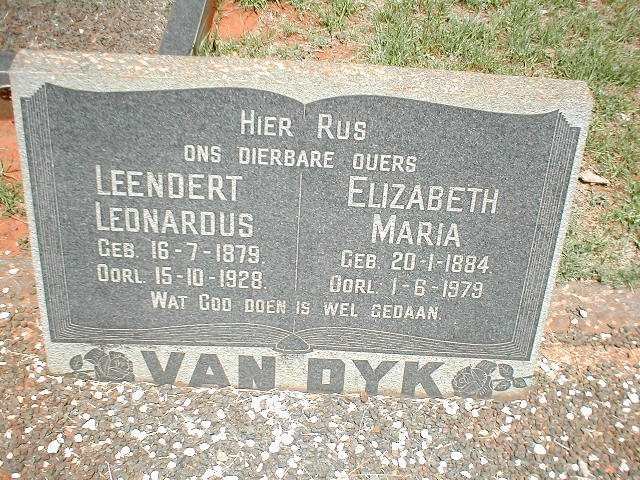 DYK Leendert Leonardus, van 1879-1928 &amp; Elizabeth Maria 1884-1979