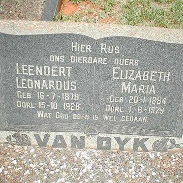 DYK Leendert Leonardus, van 1879-1928 &amp; Elizabeth Maria 1884-1979