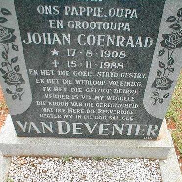 DEVENTER Johan Coenraad, van 1908-1988