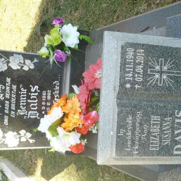 DAVIS Elizabeth Susanna 1940-2014 :: DAVIS Bennie 1961-1962