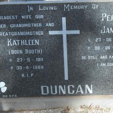 DUNCAN Percy James 1910-1995 &amp; Kathleen BOOTH 1911-1988
