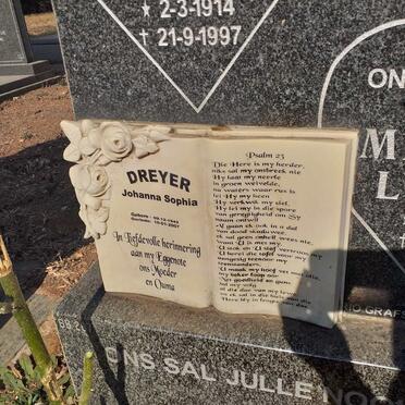 DREYER Johanna Sophia 1942-2007