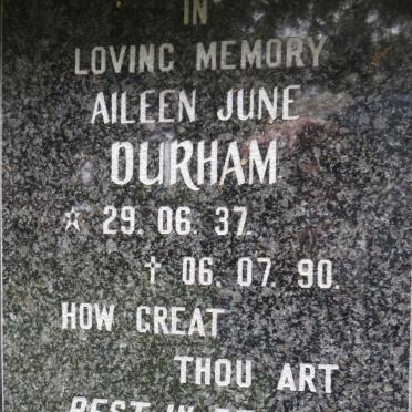 DURHAM Aileen June 1937-1990