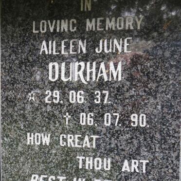DURHAM Aileen June 1937-1990
