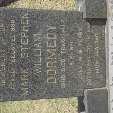 DORMEDY Mark Stephen William -1981