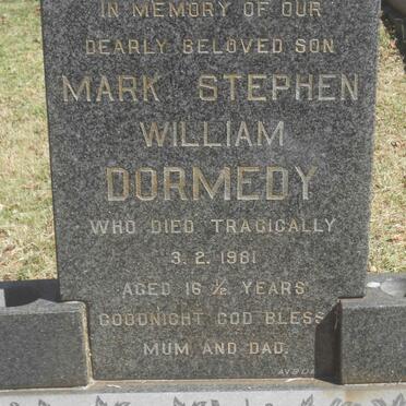 DORMEDY Mark Stephen William -1981