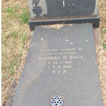 DAVY Herbert H. 1881-1944 :: PEARSON Catherine E., DAVY 1891-1970