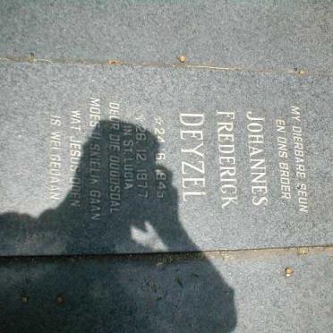 DEYZEL Johannes Frederick 1945-1977