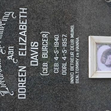 DAVIS Doreen Elizabeth nee BURGER 1940-1957