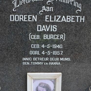 DAVIS Doreen Elizabeth nee BURGER 1940-1957