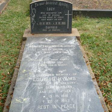 DUFFIELD Lucy nee LE BRETON 1879-1961 :: TREURNICH Agnes, HYAMS nee LE BRETON -19?? :: HYAMS Louis G. 1918-1987