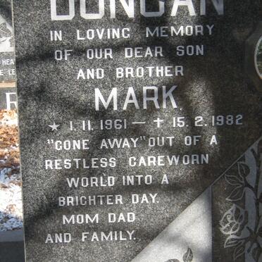 DUNCAN Mark 1961-1982