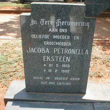 EKSTEEN Jacoba Petronella 1913-1982