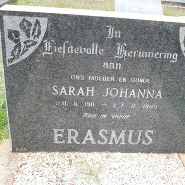 ERASMUS Sarah Johanna 1911-1985