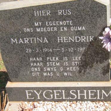 EYGELSHEIM Martina Hendrika 1914-1981