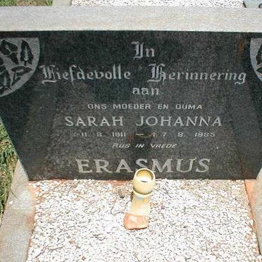 ERASMUS Sarah Johanna 1911-1985