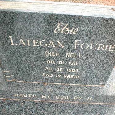 FOURIE Elsie Lategan nee NEL 1911-1987