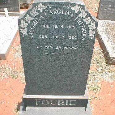 FOURIE Jacomina Carolina 1921-1966