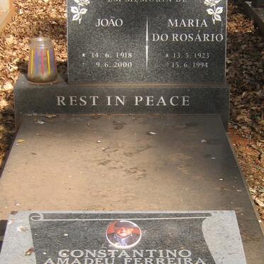 FERNANDES Joao 1918-2000 &amp; Maria DO ROSARIO 1923-1994 :: FERREIRA Constantino Amadeu 1943-2014