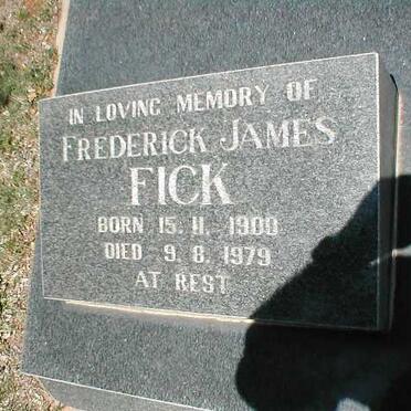 FICK Frederick James 1900-1979
