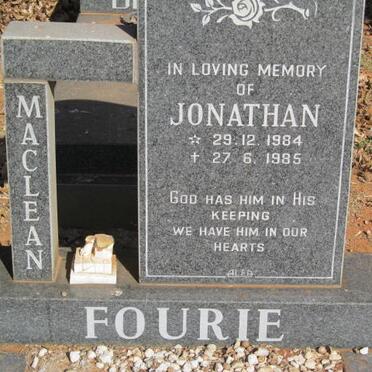 FOURIE Jonathan Maclean 1984-1985