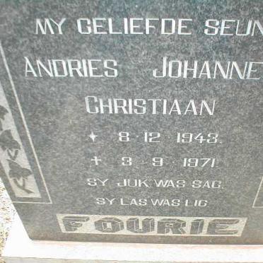FOURIE Andries Johannes Christiaan 1943-1971