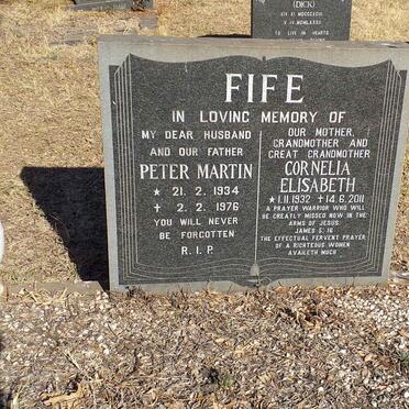 FIFE Peter Martin 1934-1976 & Cornelia Elisabeth 1932-2011