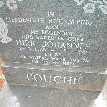 FOUCHE Dirk Johannes 1928-1981