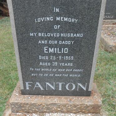 FANTON Emilio -1959 &amp; Sheilah Mary 1913-2004