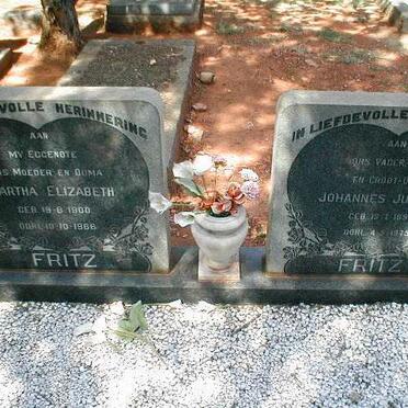 FRITZ Johannes Jurgens 1891-1975 &amp; Martha Elizabeth 1900-1966