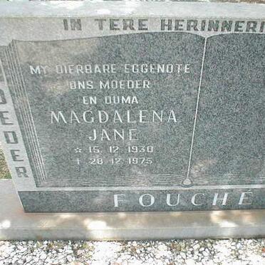FOUCHÉ Magdalena Jane 1930-1975