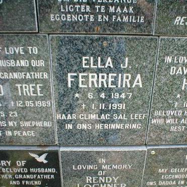 FERREIRA Ella J. 1947-1991, HULSE David Edward 1946-1989