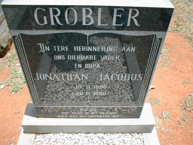 GROBLER Jonathan Jacobus 1896-1986