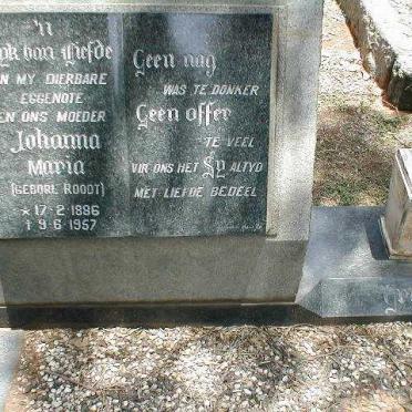 GREYLING Johanna Maria nee ROODT 1886-1957