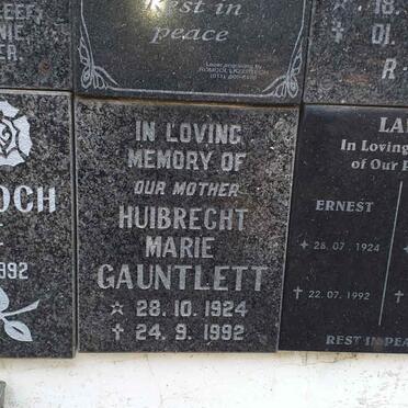 GAUNTLETT Huibrecht Marie 1924-1992