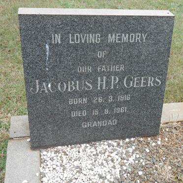 GEERS Jacobus H.P. 1916-1961 &amp; Mary E. 1917-1974