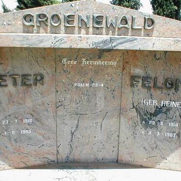 GROENEWALD Pieter 1916-1985 &amp; Felona HEINE 1914-1987
