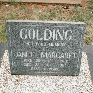 GOLDING Janet Margaret 1922-1984