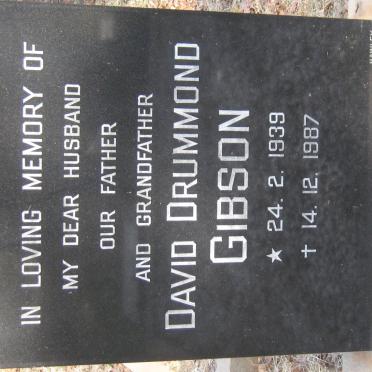GIBSON David Drummond 1939-1987