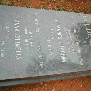 GELDENHUYS Johannes Joachim 1921-1988 &amp; Anna Cornelia 1925-2000
