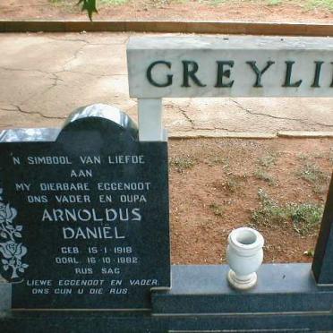 GREYLING Arnoldus Daniël 1918-1982 &amp;  Anna Magrietha Johanna MALAN 1918-1995