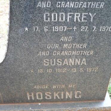 HOSKING Godfrey 1907-1970 &amp; Susanna 1912-1972