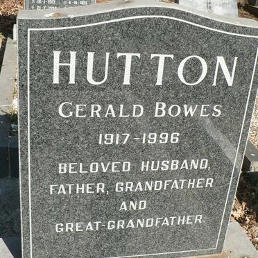 HUTTON Gerald Bowes 1917-1996