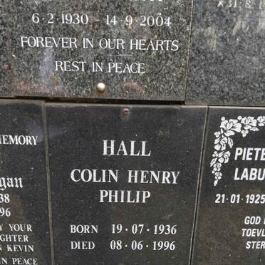 HALL Colin Henry Philip 1936-1996