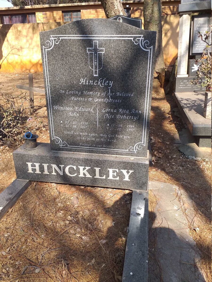 HINCKLEY Winston Edward John 1939-2017 & Lorna Rita Ann DOHERTY 1944-1997